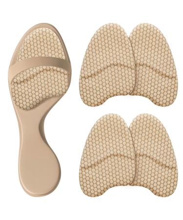 Metatarsal Pads Women Ball of Foot Cushions for Women Heel Inserts for Women Heel Pads for Shoes (2 Pairs Foot Pads) High Heel Comfort Pads Anti Slip Invisible Design Beige