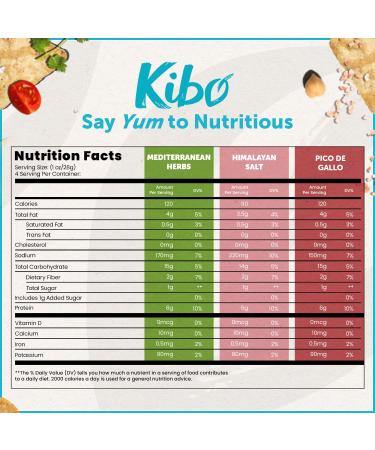 Kibo Chickpea Chips Variety Pack - High Protein/Fiber, Plant-Based, Non-GMO, Vegan, Kosher - Gluten Free - 3 Flavors - 1oz 12 pk - Buy Online on GoSupps.com