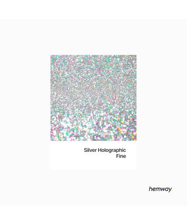 Hemway Eco-Friendly Biodegradable Glitter 100g | Vegan Sparkle for Face Eyes Body Hair & Nails | Silver Holographic - Festival Safe - Buy Online on GoSupps.com