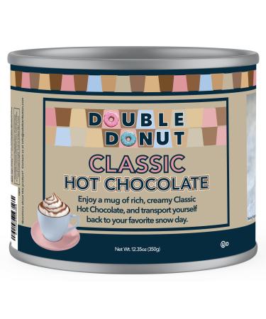 Double Donut Classic Bulk Hot Chocolate Mix Rich Hot Cocoa 340 2 g Canister Hot Chocolate Powder Chocolat chaud classique 12 g (Lot de 1)