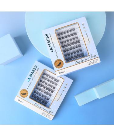 Lash Clusters - 48 Reusable Wispy & Natural Individual Eyelash Extensions | C Curl 10-14mm Super Soft Thin Band - Buy Online on GoSupps.com