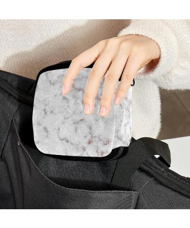 GIAPB Period Bag Sanitary Napkin Storage Holder | White Rose Gold Marble Makeup Pouch - Buy Online on GoSupps.com
