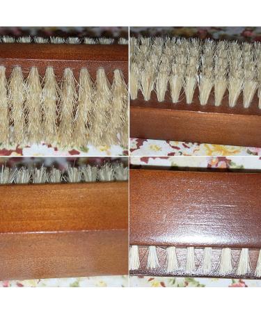Coralpearl Wooden Nail Brush Cleaner - Dual Sided Rosewood with 100% Boar Bristle for Hand/Foot/Toe Cleaning - Men Women Kids Manicure Pedicure Care - Buy Online on GoSupps.com