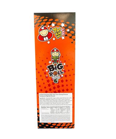 Tao Kae Noi Big Rolled Seaweed Tom Yum Goong - Grilled Snack Rolls | 27g | Authentic Thai Flavor | International Shipping Available - Buy Online on GoSupps.com