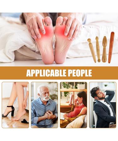 4-Piece Trigger Point Massage Set | Acupressure Pen & Wooden Foot Massager | Pain Relief for Shoulders Back & Legs - Buy Online on GoSupps.com