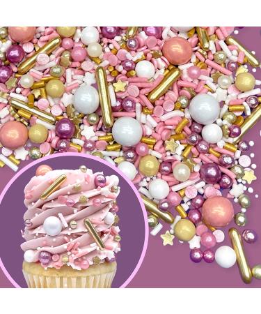 Rose Gold, Pink, and Gold Sprinkle Mix for Cakes & Cupcakes by Manvscakes - Buy Online on GoSupps.com