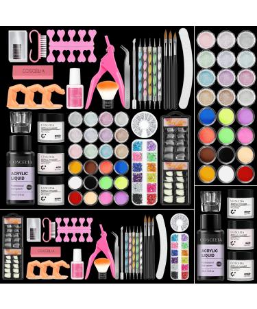 Acrylic Nail Kit for Beginners with Everything Nails Kit Acrylic Set Professional Acrylic Powder and Liquid Set Nail Rhinestones Glitter Powder Decorations Tools Nail Kit Gifts for Women DIY Salon - Buy Online on GoSupps.com