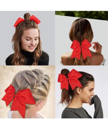 Whales Red Hair Loops - 2-Piece Big Ripband Elastic Hair Bands | Cheer Bows & Ponytail Holders for Girls & Toddlers - Buy Online on GoSupps.com
