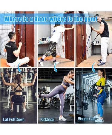 Brebebe Door Anchor Strap for Resistance Bands - Multi Point Gym Attachment for Home Fitness - Portable, Easy Installation - Punch-Free - 14 pc Set - Buy Online on GoSupps.com