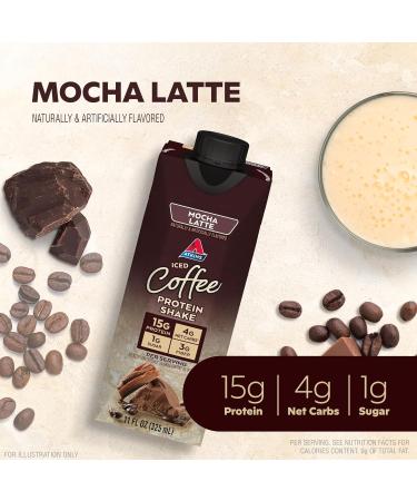Atkins Dark Chocolate Royale Protein Shake & Mocha Latte Iced Coffee Protein Shake 15g Protein Low Glycemic 4g Net Carb 1g Sugar Keto Friendly. - Buy Online on GoSupps.com