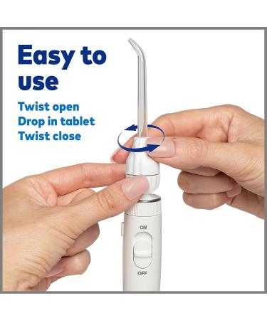 Waterpik Boost Water Flosser Tip & 30 Fresh Mint Whitening Tablets - Gentle Teeth Whitening & Stain Removal - Buy Online on GoSupps.com