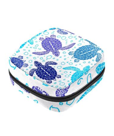 Sanitary-napkieste-storage bag Turtles Animal World Under Water Ocean menstrual cup pocket portable ladies tie storage pockets feminine menstruation first period pocket color 10