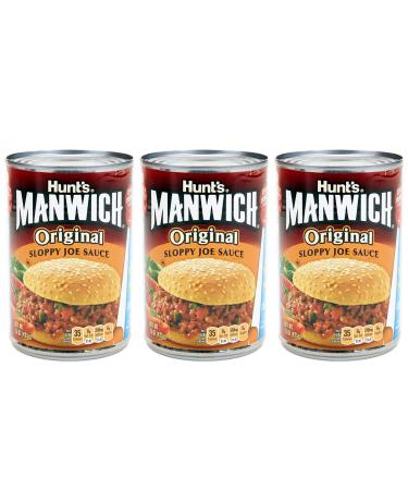 Sloppy Joe Canned 3 Pack  Hunt's Manwich Original Sloppy Joe Sauce 15 oz | Manwich Sloppy Joe hunts sloppy joe sauce, canned meat sauce