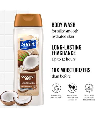 Buy Suave Moisturizing Body Wash for Women - Coconut Kiss Vitamin E & Aloe Paraben-Free 18 Oz (Pack of 6) - International Shipping Available - Buy Online on GoSupps.com