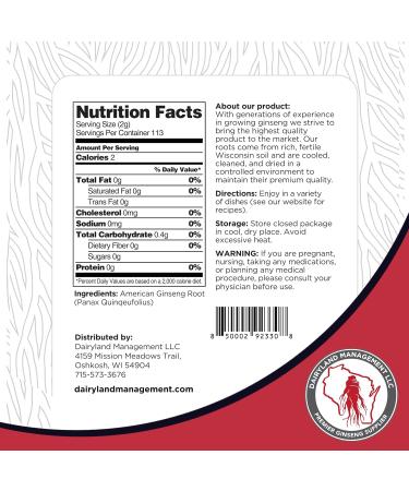 Dairyland American Ginseng Slices - 8 oz Pack Wisconsin Ginseng Slices - Authentic - Non-GMO Gluten Free Root Slices - Use This Herbal Supplement in Soup Tea Congee - Buy Online on GoSupps.com