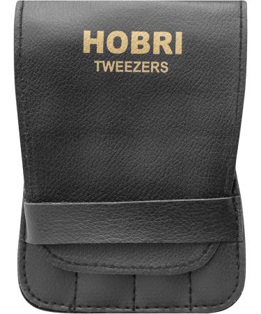 Professional Stainless Steel Eyebrow Tweezers Set - 4 Pieces with Travel Case by Hobri International - Perfect Beauty and Personal Care Tool - Buy Online on GoSupps.com