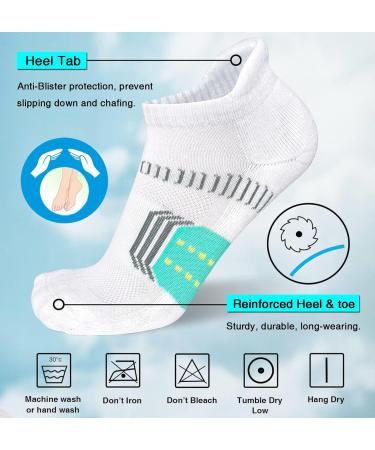 Avayuu Women's Sneaker Socks - Padded Running Socks for Comfort | 5 Pairs (White Black Light Gray) | Sizes 35-42 | International Shipping - Buy Online on GoSupps.com