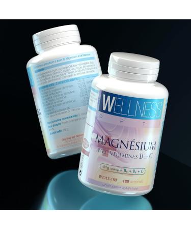 WELLNESS OPTI Magnesium with Vitamins B and C: Advanced Supplement 180 Tablets Optimal Combination for Energy and Daily Wellness Magnesium Synergistic Formula Vitamin C and B. - Buy Online on GoSupps.com