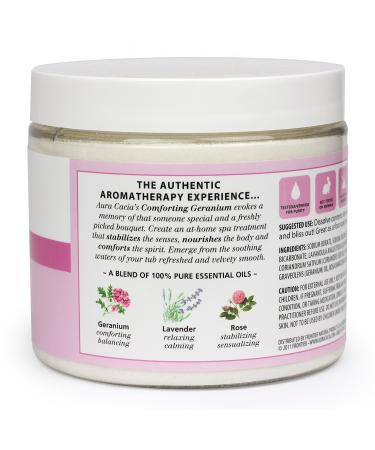 Aura Cacia Comforting Geranium Aromatherapy Mineral Bath - 16 oz (454 g) - Buy Online on GoSupps.com