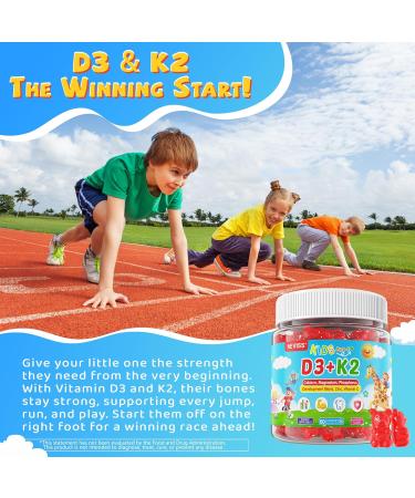 Kids Vitamin D3 K2 Gummies 2 Pack + Zinc and Magnesium Supplement 2 Pack - Buy Online on GoSupps.com