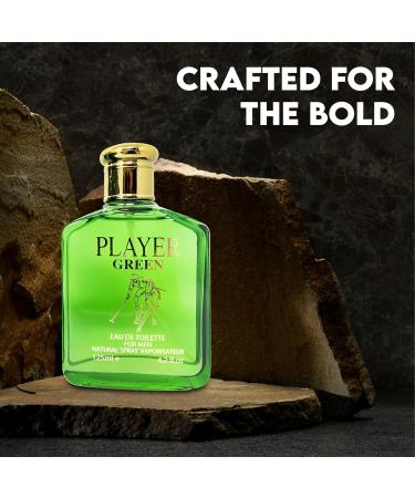 Player Green Sensual Woody Fragrance for Men | Long Lasting Cologne Aromatic Scent Eau de Parfum Natural Spray - Great Holiday Gift 3.4 Fl Oz/100 Ml - Buy Online on GoSupps.com