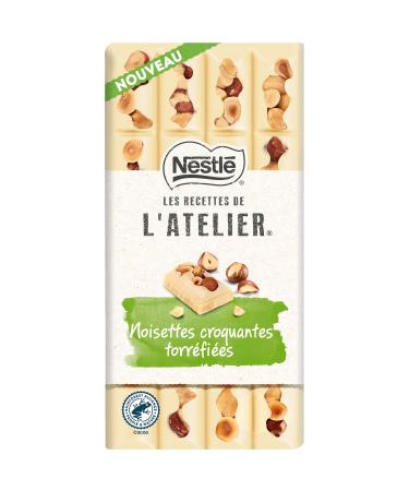 Nestl Les Recettes de L'Atelier - White Chocolate Hazelnut Bar - 150g