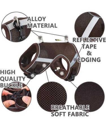 Escape-Proof Cat Harness & Leash Set - Adjustable Reflective Breathable Design for Large Cats (L Brown) - 150cm Cat Leash - Buy Online on GoSupps.com