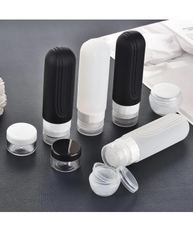 C. LOBO TSA Approved Travel Bottles Set with Toiletry Bag - Leak Proof Toiletries Containers for Shampoo, Conditioner, Lotion - Black+White - Buy Online on GoSupps.com