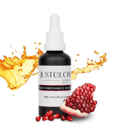 JustGlow Pomegranate Seed Oil for Skin Cold Pressed Oil 100% Punica Granatum 50ml Hair Face Skin Lips