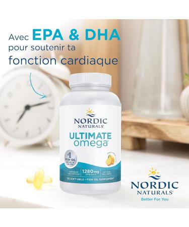 Nordic Naturals Ultimate Omega-3 1280mg Lemon Taste High Dosed 120 Soft Capsules Lab Tested Non-Soy Non-GMO - Buy Online on GoSupps.com