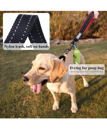 Vivaglory Short Dog Leash - 32cm Traffic Leash for Medium & Large Dogs - Black/Red - Buy Online on GoSupps.com