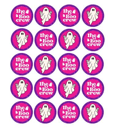edible 20 x Halloween Personalised cupcake toppers uncut Boo Crew (wafer paper) Rice Paper