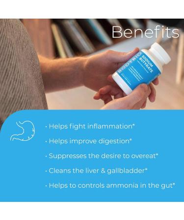 Gut Health Supplement 100 Caps - Butyrate + Calcium + Magnesium | The Ultimate Postbiotic | No Bloating | No Gas | Great Poops | Supports Healthy Digestion | Leaky Gut Repair | No Filler or Additives by BodyBio - Buy Online on GoSupps.com