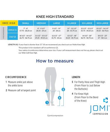 JOMI Compression Knee High Stockings 20-30mmHg Sheer Closed Toe - X-Large Black - Buy Online on GoSupps.com