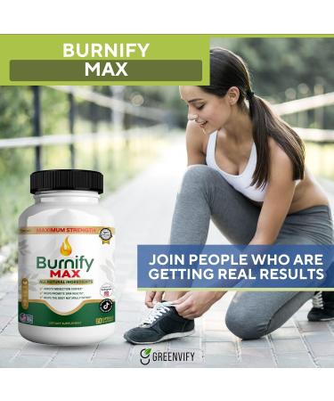 GREENVIFY Burnify Max Dietary Supplement Maximum Strength All Natural Ingredients 60 Capsules 30-Day Supply (1) - Buy Online on GoSupps.com