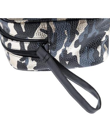 Nicole Miller Metallic Camouflage Makeup Bag - Large Travel Toiletry & Cosmetic Case - Buy Online on GoSupps.com