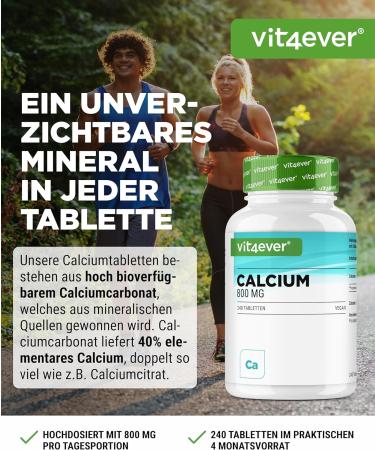 Buy Vegan Calcium 800mg - 240 Tablets | High-Dose Lab-Tested No Additives - 4-Month Supply - Buy Online on GoSupps.com