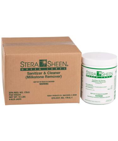 Stera-Sheen Green Label Sanitizer by Purdy Products - 1 Case of 4 x 4 Pound Jars