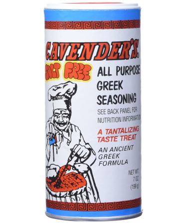 Cavenders, Seasoning Greek Salt Free, 7 Ounce 7 Ounce (Pack of 1)