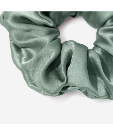 LILYSILK 100% Mulberry Silk Hair Scrunchies for Frizz Prevention and Breakage Control - Avocado Green 2Pcs - Buy Online on GoSupps.com