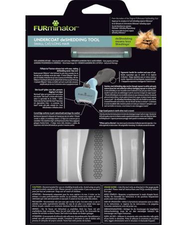 Furminator Deshedding Tool for Long-Haired Cats - Size S | Enhanced Version 2.0 Cat Brush for Small Cats - Effectively Removes Undercoat - Buy Online on GoSupps.com
