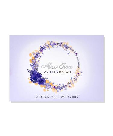Alice+Jane 35 Color High Pigment Eyeshadow Palette with Glitter and Cream Lavender Brown - Shop Now - Buy Online on GoSupps.com