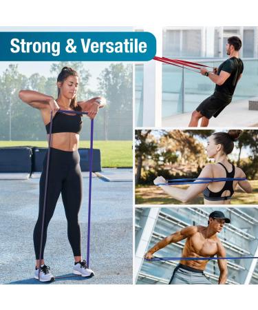 Beenax Resistance Bands Set - Heavy Duty Pull Up Assist Bands for Strength Training - Purple (25-65 LBS) - Buy Online on GoSupps.com