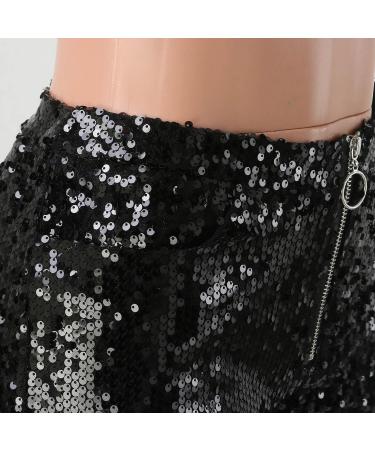 Duohropke Women's Metallic Hot Pants - High Waist Sequins Glitter Shorts for Dance Sport Disco & Carnival - Buy Online on GoSupps.com