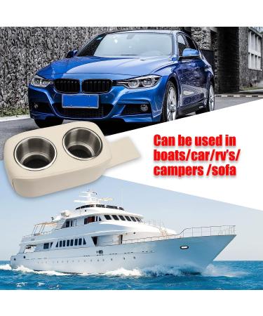 Marinexplore Pontoon Double Drink Holder - Stainless Steel Cup Holders for Boat, Yacht, RV, Car - Buy Online on GoSupps.com