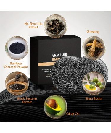 2PCS Gray Hair Reverse Shampoo Bar | Anti-Grey Hair Treatment for Stronger Smoother Hair | Unisex Grey Hair Solution - Buy Online on GoSupps.com