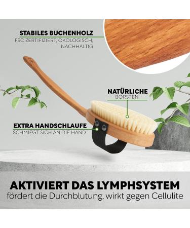 Sustainable Body Brush - 100% German Made | Natural Sisal & Vegan Bristles | Ideal for Wet & Dry Brushing - Buy Online on GoSupps.com