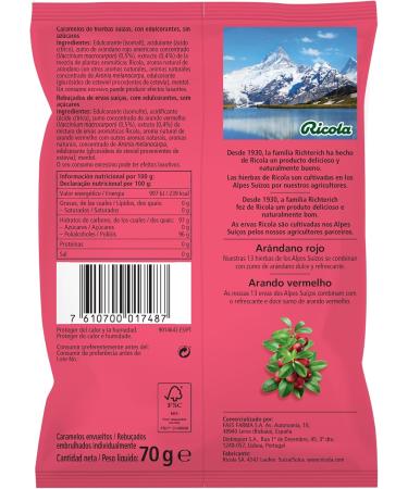  Ricola Ricola Blueberry Sweets 70g (bag) - Buy Online on GoSupps.com