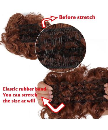 Messy Bun Hair Piece for Women Messy Bun Hair Piece Wave Curly Hair Buns Extension with Combs Synthetic Thick Chignon Hairpiece Clip in Ponytail Scrunchies Hair Pieces for Women Fake Hair Accessorie 16p613 - Buy Online on GoSupps.com