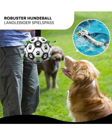 Black Rhino I Super Robust Dog Ball - Durable Interactive Dog Toys for Fetch Pull & Water Play - Available in White Green Black - Buy Online on GoSupps.com